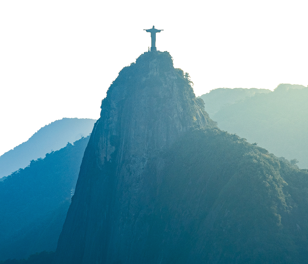 Christ the Redeemer statue atop Corcovado mountain in Rio de Janeiro