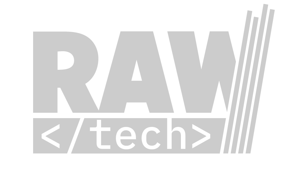 RAW tech laboratory brand identity mark