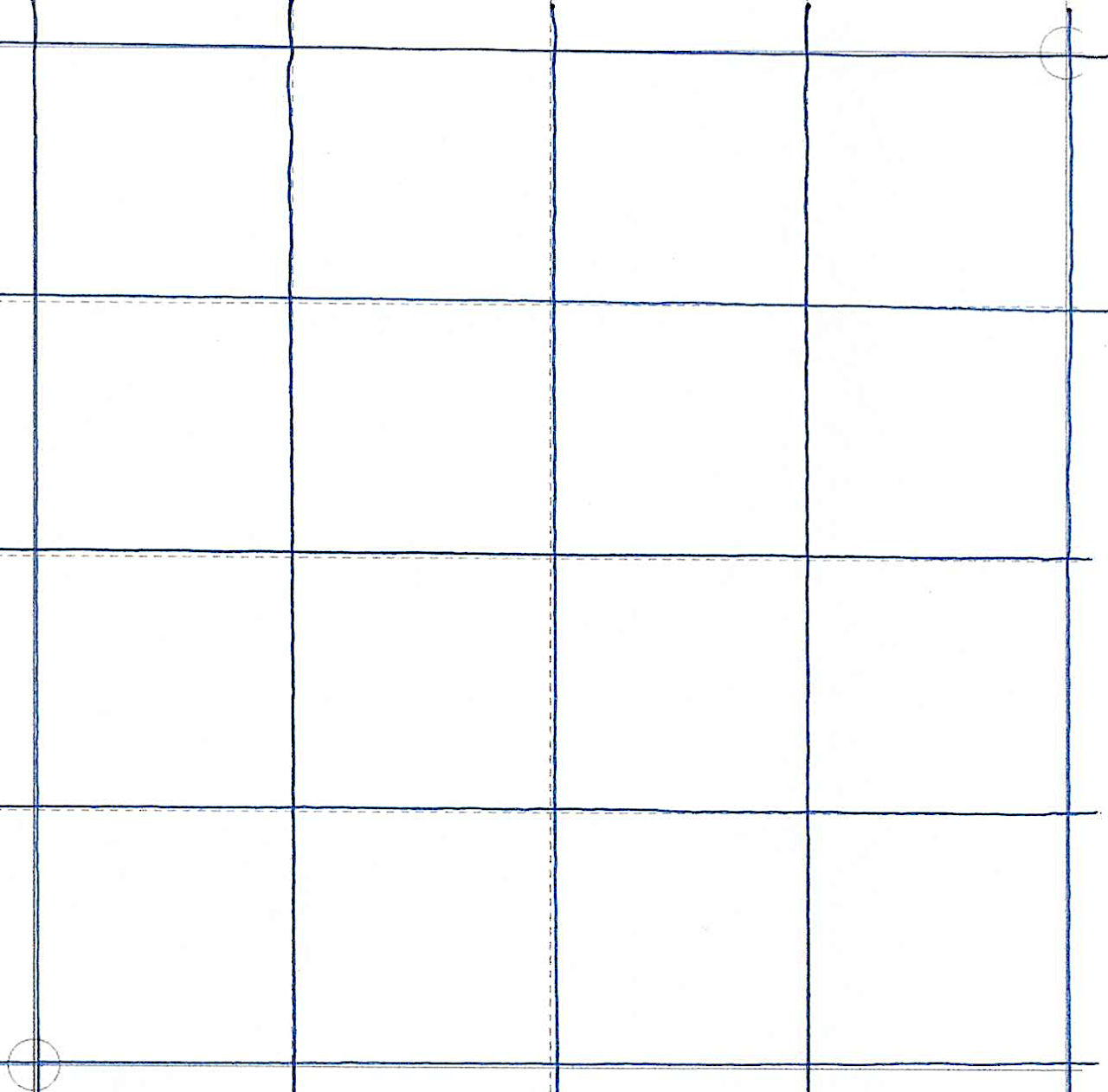 SCARA arm grid alignment after calibration showing precise straight lines